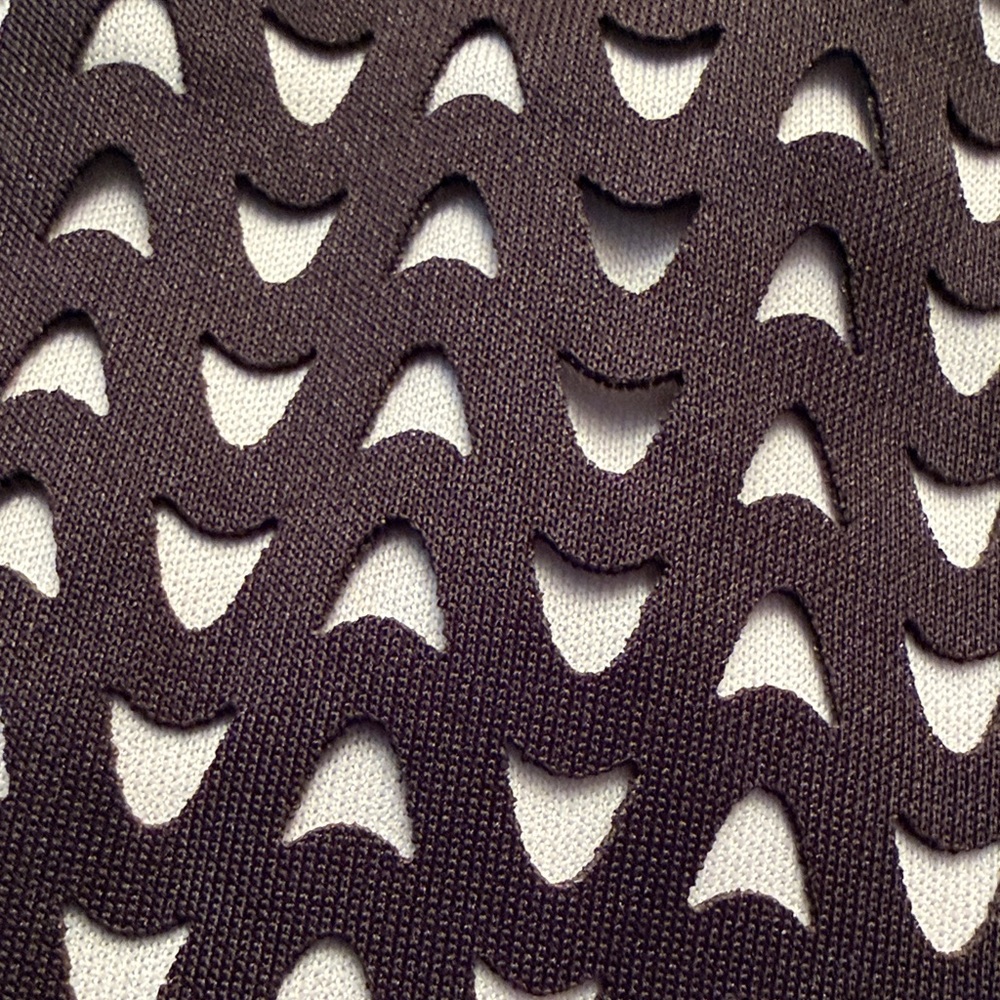 Calvin Klein Black and White Patterned Midi Dress - Picture 9 of 9
